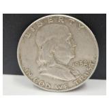 1952 D Silver Franklin Half Dollar Coin