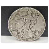 1941 D Silver Walking Liberty Half Dollar Coin