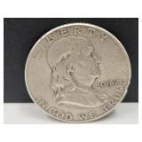 1954 Silver Franklin Half Dollar Coin