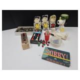 VTG Snoopy, Sorry Game, Dominos, Chess +