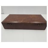 Antique Wooden Dresser Box  18" x 9 x 4"H