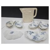 VTG USA Pottery Pitcher & English Dishes