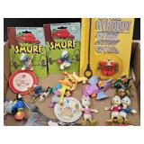 Toys; NOS Smurfs, Hello Kitty Utensils, Gyrobot