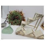 Primitive Wreaths, Metal Scoops & Shelves 24.5" L