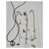 Costume Jewelry, Sterling Necklace, Ghost Necklace