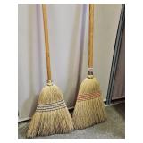 2 Nice Libman Straw Brooms