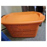 25 Gal Orange Sterilite Storage Tote