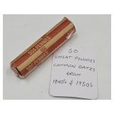 50 Wheat Pennies From 1940