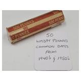 50 Wheat Pennies From 1940