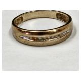 10 K Gold Mens Wedding Band  Ring Size10.5