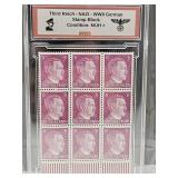German WWII Block Stamps MUH