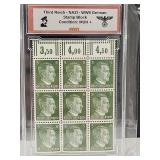 German WWII Block Stamps MUH