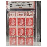 German WWII Block Stamps MUH