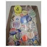 Large Lot of Campaign Buttons & Pins Bayh, Nixon +