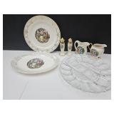 Stetson USA Cream, Sugar, Plates & EGG PLATE