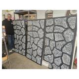 3  Grey Rock Skirt Panels 31 x 59" ONE CUT