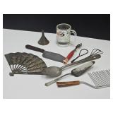 A&W Mug, Brass Fan, Silver Plate +