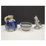 Signed Pottery Collection- BBP 5" JUG, 5"Bird,+