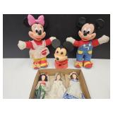 Mickey & Minnie Plush W Bubble Gum Machine & Dolls
