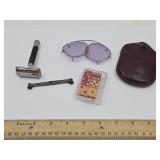 VTG Glasses SMM W Case & Gillette Razor, Dice +