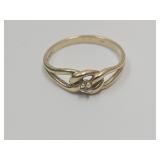 10k Gold Ring with Diamond Size 6