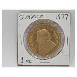 1 OZ Gold Krugerrand  1977 Coin