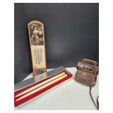 Pepsi Thermometer , Butane Gas Candles & VTG Bag