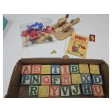 VTG Chicken Pecking Game, Wood Blocks, Game Parts+