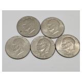 5 Ike Dollar Coins