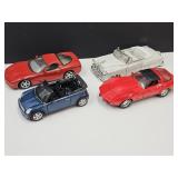 4 Corvette 1:24 Scale Toy Cars