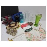 Crochet & Needle Point Towel, Hot Pad, Ball Jars +