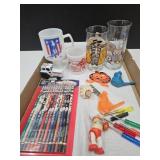 Davy Crockett Mug, Bird Whisles, CPK Doll +