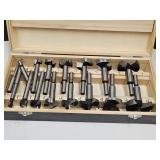 Wood Working Bits in Wood Case