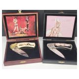 2 Boxed Pocket Knives Desire & Vanessa