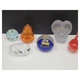 Lot Of 6 Art Glass Paperweights