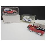 Red Welly Corvette 4", Ambulance 5" & Ice Cream 4"