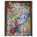 Large Lot of Campaign Buttons & Pins