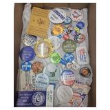 Large Lot of Campaign Buttons & Pins