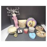 Jewelry Display, Gardenia Perfume, E Lauder Jar +