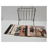 VTG Magazine Rack W Albums COVERS ONLY