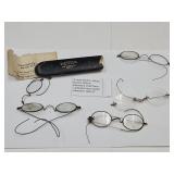 4 Metal Frames; White Haines Optical Lab Form +