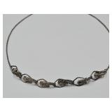 Necklace, Silver Vintage Style Twisted Knot Chain
