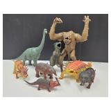 Lot Of Toy Dinosaurs  Up To 11" H