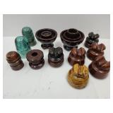 Large Lot of Glass & Pottery Insulators