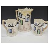 Pricy Kensington Cottage Ware Pitcher & Mugs
