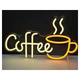 New Coffee LED Sign 16" x 9"