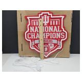 New IU Nat. Champs LED Sign 13" x 14"