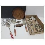 Primitive Utensils Aluminum Cups, Pie Pan +