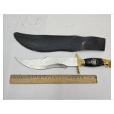 Vietnam War Bowie Knife w Sheath 15"L