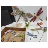 Lot of Dragonfly Decor-Metal, Woven, Plastic,+